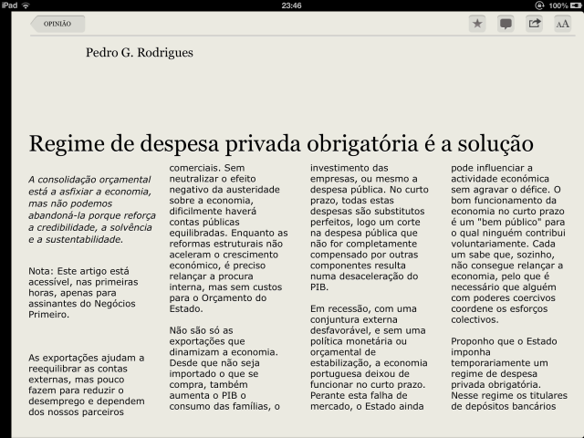 in Jornal de Negócios, 2/5/2013